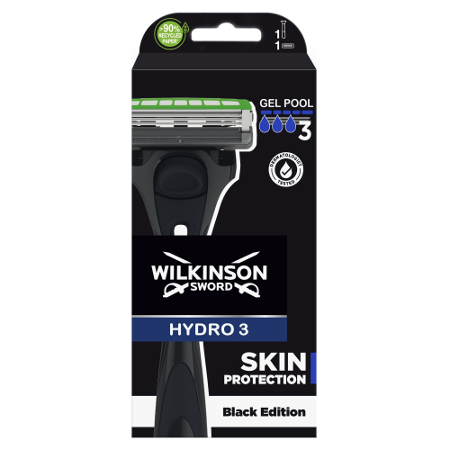 Holící strojek Wilkinson Hydro 3 Black Edition + 1 náhradí hlavice
