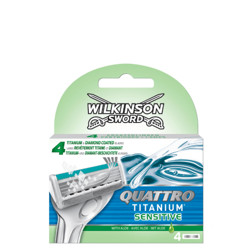 Náhradní břity Wilkinson Quattro Titanium Sensitive  4 ks