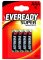Baterie Eveready (Wonder) Super AAA zinkochloridová baterie - 4 ks