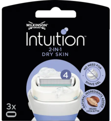 Wilkinson Intuition Dry Skin náhrady náhradní hlavice 3ks
