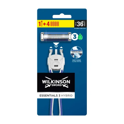 Holící strojek Wilkinson Essential 3 Hybrid + 4 náhradní hlavice