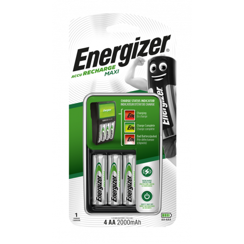 Nabíječka baterií Energizer Maxi + 4AA Power Plus 2000 mAh