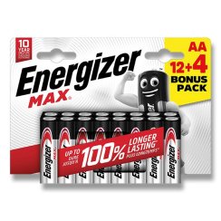 Baterie Energizer MAX AA 12 + 4 ks