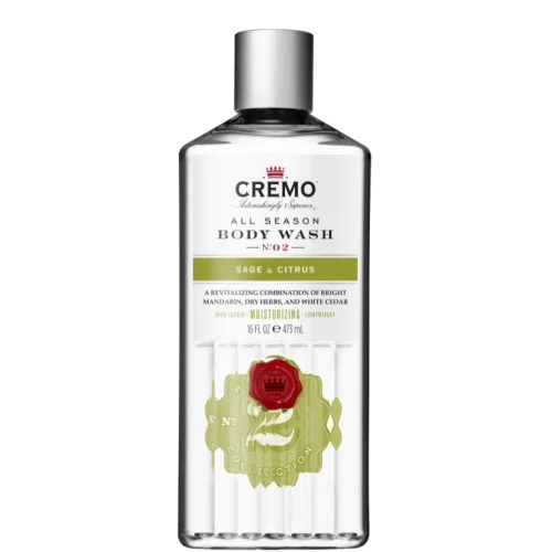 CREMO - Sprchový gel pro muže s vůní SAGE & CITRUS 473 ml