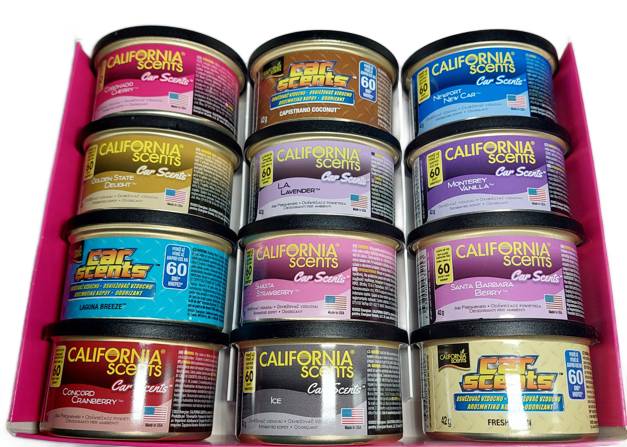 California Scents - Car Scent - Osvěžovač vzduchu - MIX A 12ks