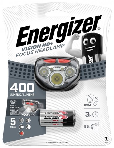 Čelové svietidlo Energizer Headlight Vision HD+ Focus 400lm vr. 3xAAA