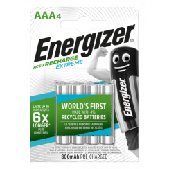 Nabíjacia batéria Energizer AAA - 800 mAh EXTREME - 4ks