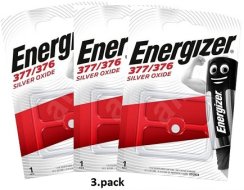 Hodinkové batérie Energizer 377 / 376 SR66 3 pack