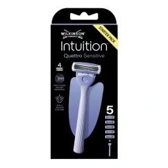 Holící strojek Wilkinson Intuition Quattro Sensitive + 5 náhradní hlavic