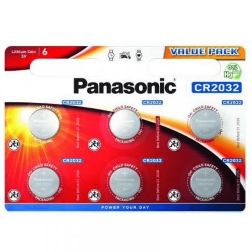 Panasonic lithiová baterie 3V CR2032 - 6 ks