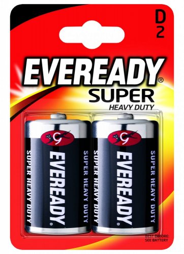 Energizer Wonder Eveready Super D 2 pack zinkochloridová baterie