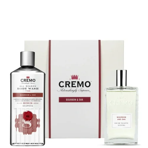 CREMO - BOURBON & OAK Dárková sada Sprchový gel 473 ml + Toaletní voda 100 ml