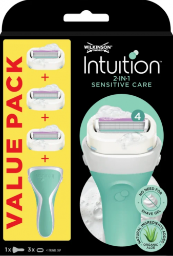 Wilkinson Intuition 2 in 1 Sensitive Care - holící strojek + 3 náhradní hlavice