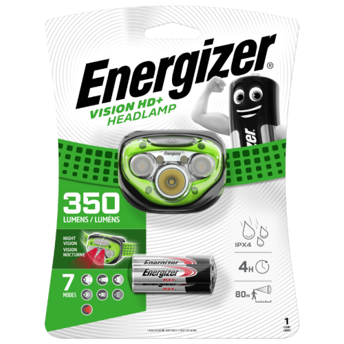 Čelová svítilna Energizer Headlight Vision HD+ 350lm vč. 3xAAA