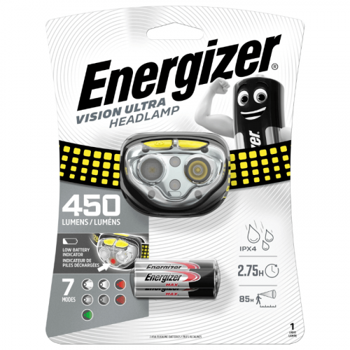 Čelová svítilna Energizer Headlight Vision Ultra 450lm 3xAAA